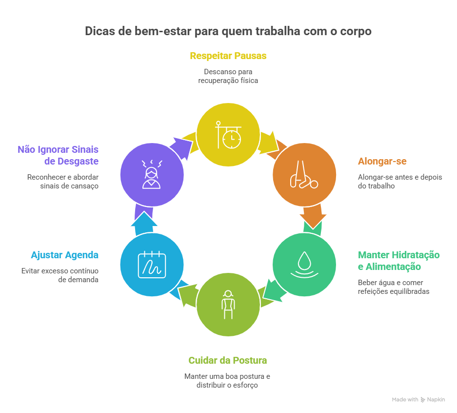 Dicas de bem-estar para quem trabalha com o corpo