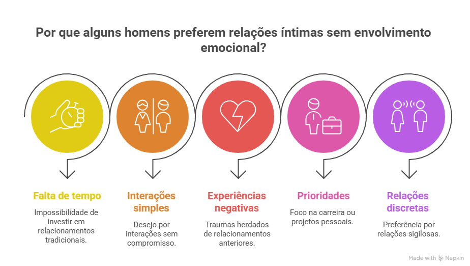 Por que alguns homens preferem rela&ccedil;&otilde;es &iacute;ntimas sem envolvimento emocional